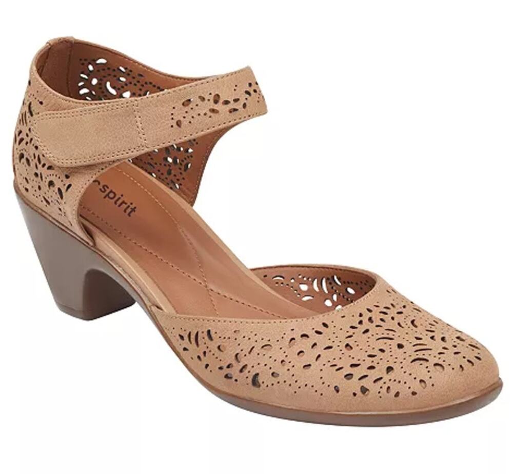 Easy Spirit Womens Cindie Pumps Size 7 Wide Tan Beige Leather NWOB